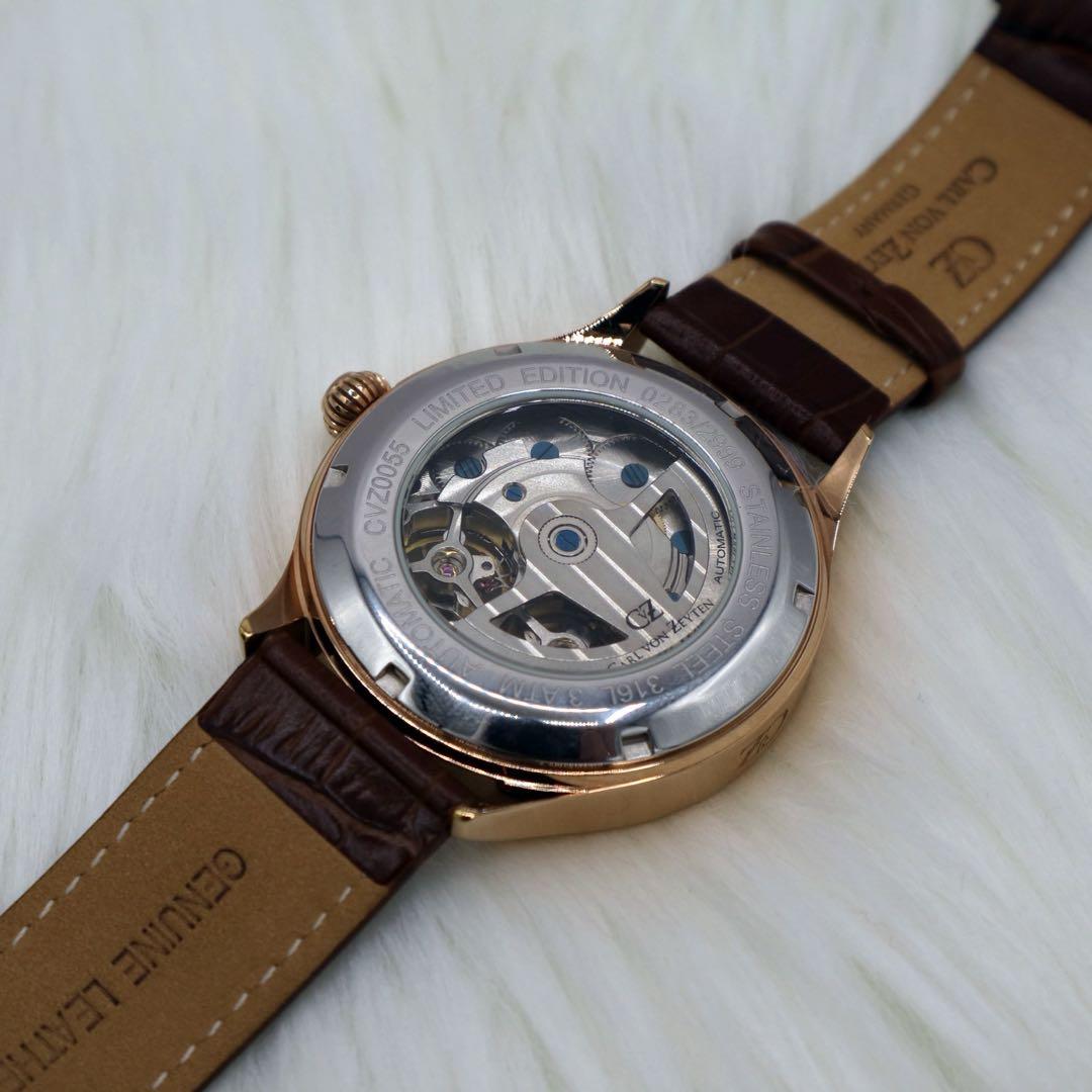 Carl von Zeyten 自動巻き時計 スケルトン