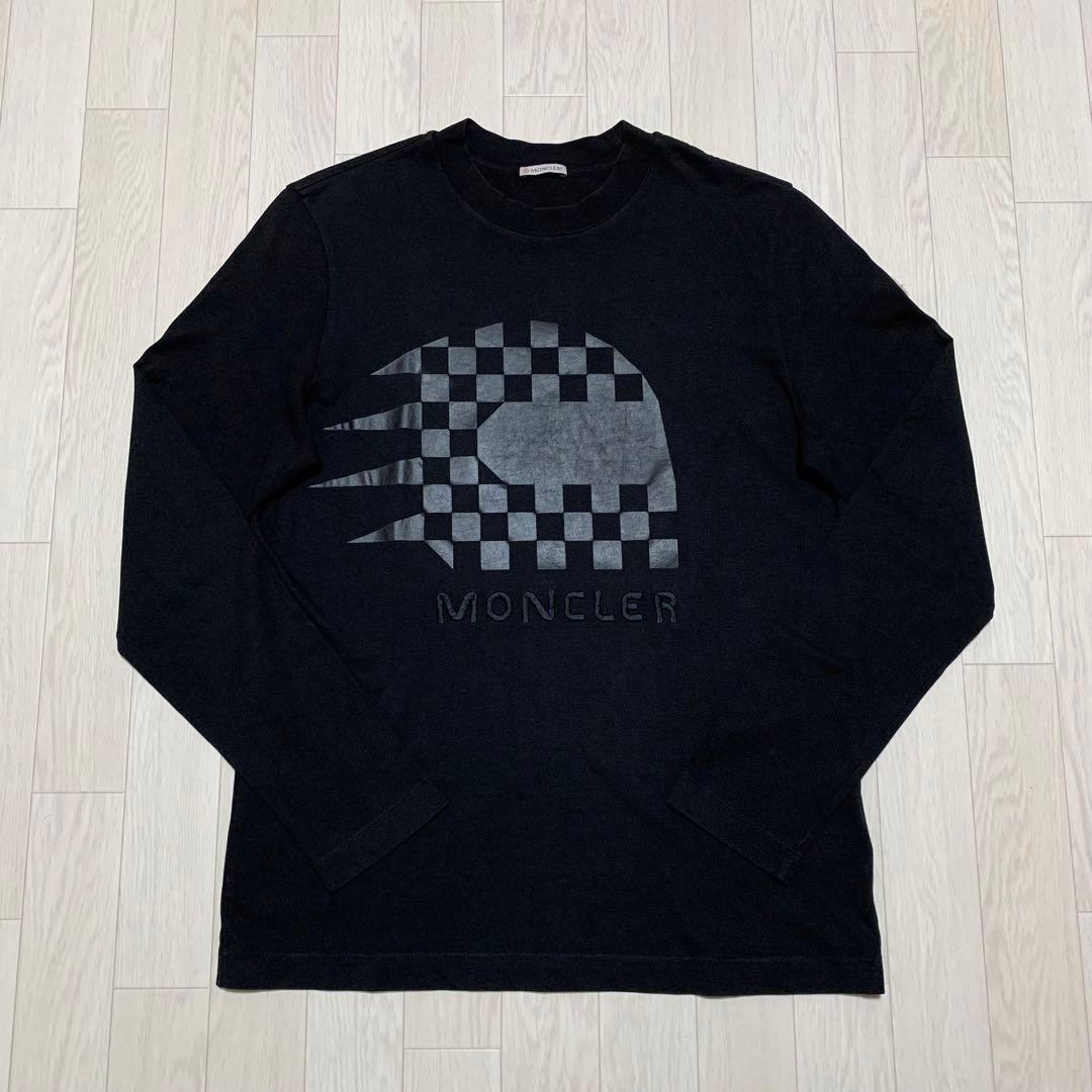 極美品　モンクレール　ロンT 長袖Tシャツ　ブラック　M　国内正規品　3S550