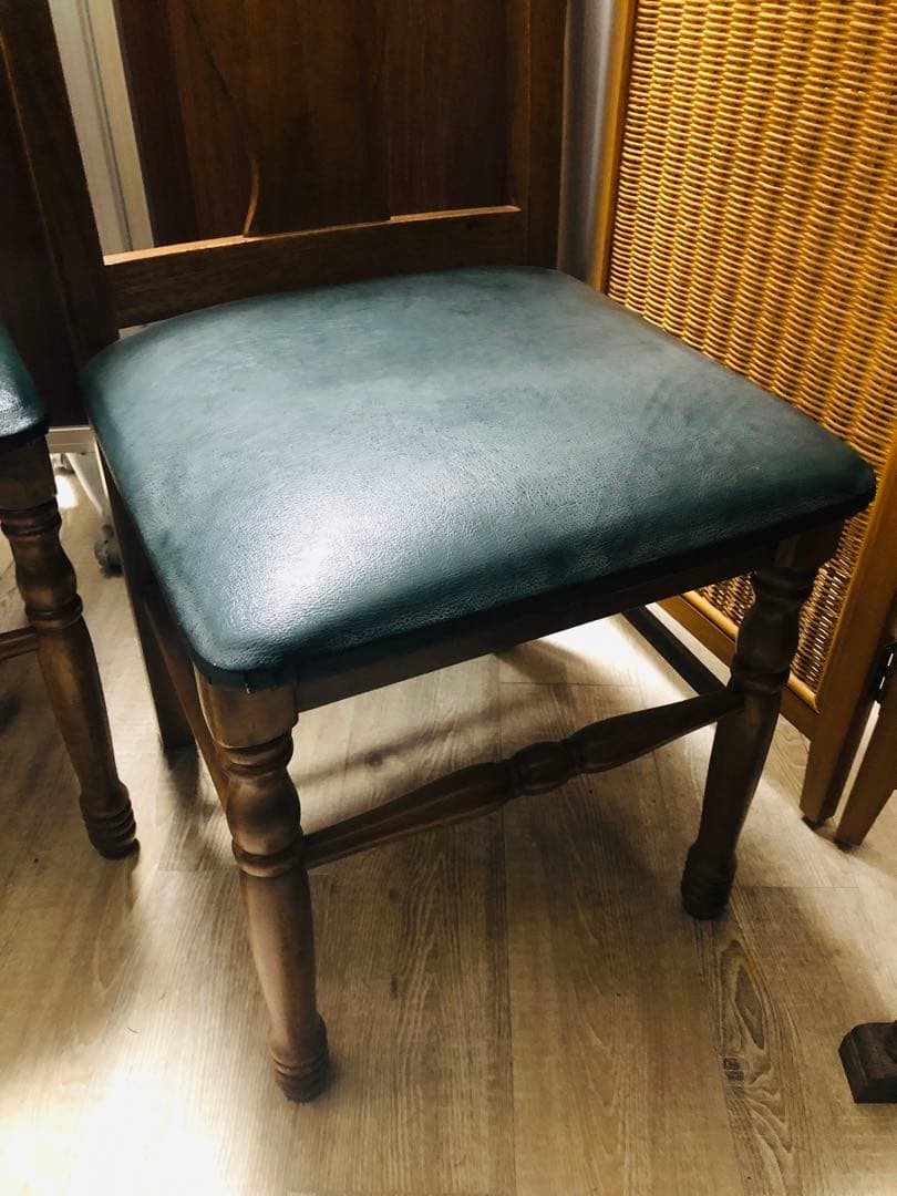 アンティーク　木製ダイニングチェア 2脚セット