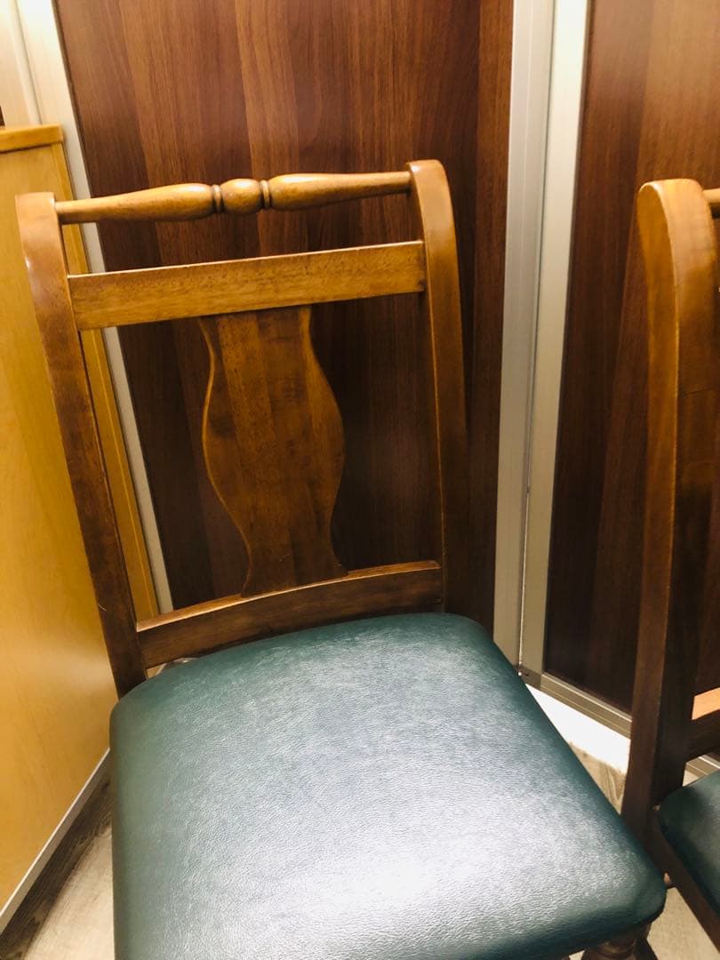 アンティーク　木製ダイニングチェア 2脚セット