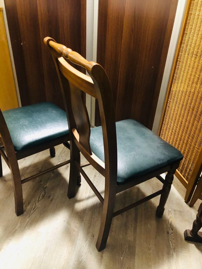 アンティーク　木製ダイニングチェア 2脚セット