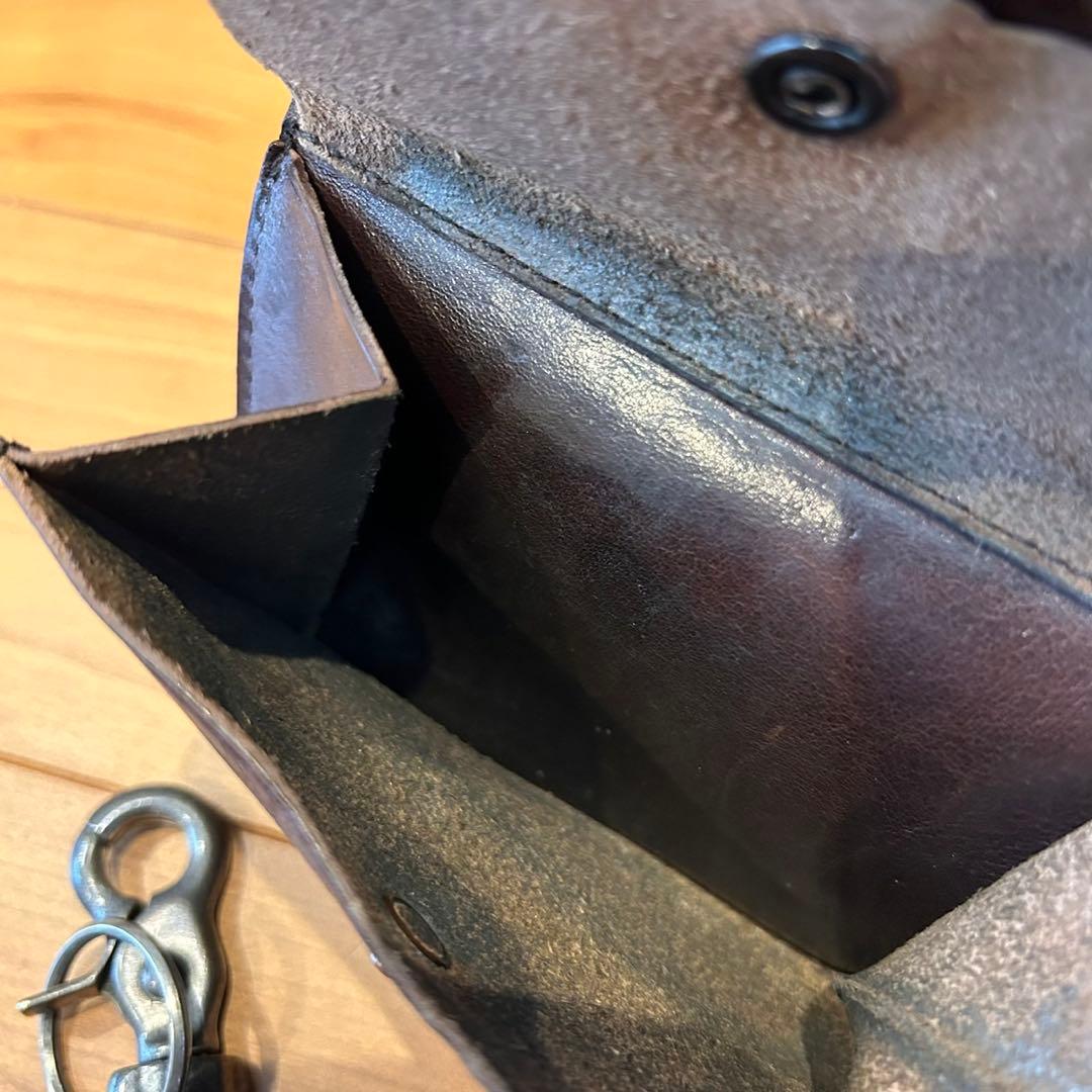 希少 正規品 RRL コンチョ レザー チェーン ウォレット レザー キー 付き