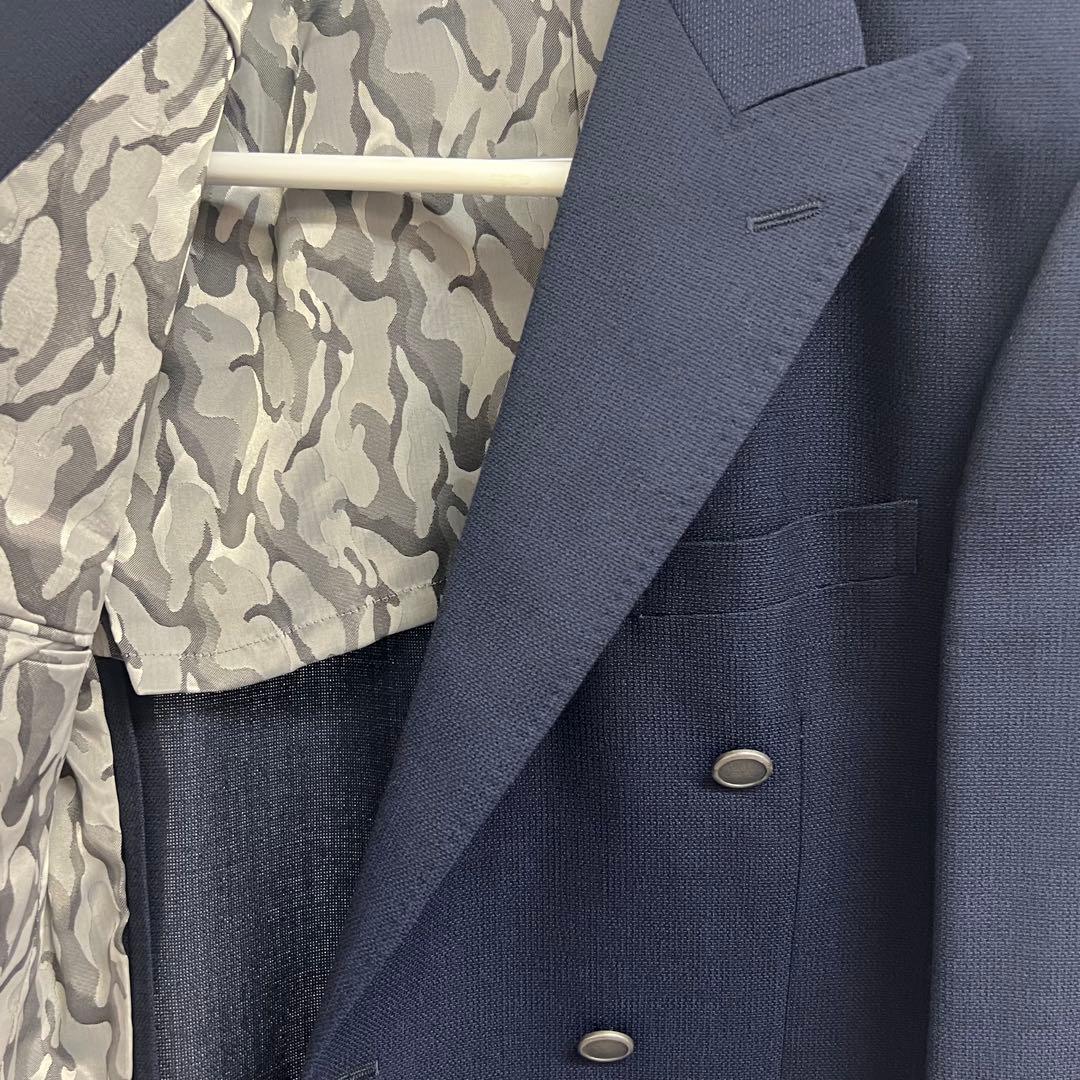 ◆イタリア生地使用　オーダーダブルジャケット　48相当