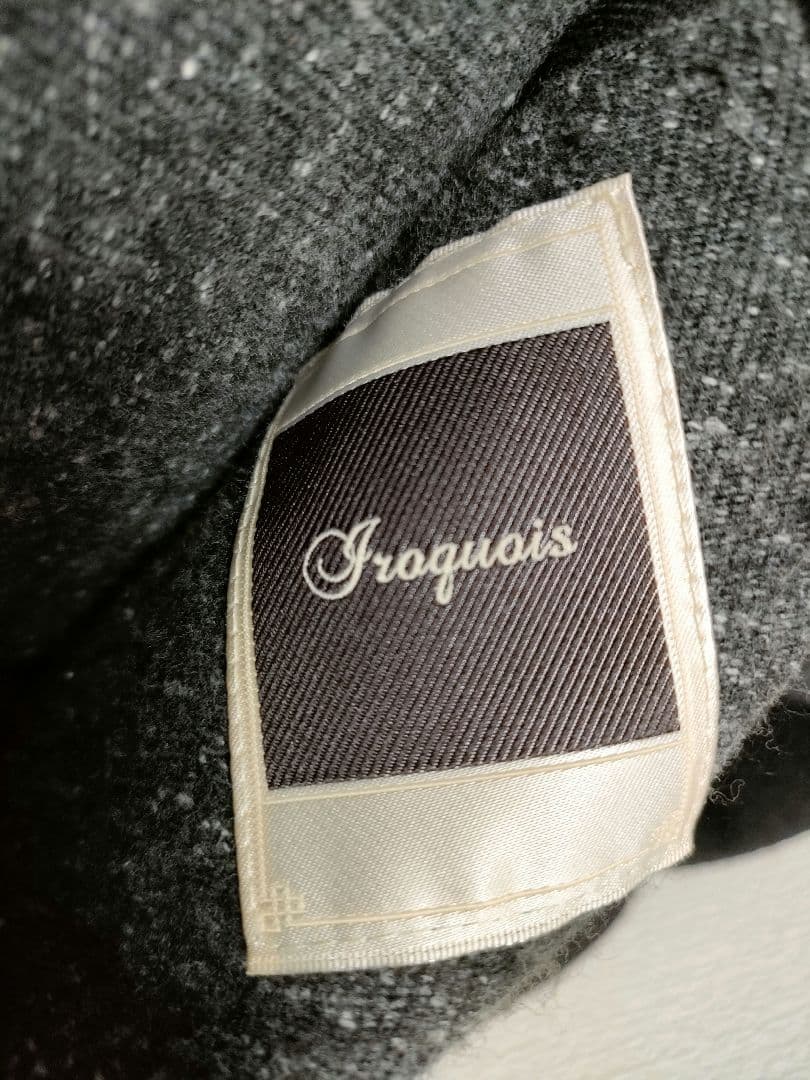 Iroquois イロコイ ロングコートブラック サイズ2 モード 定価5万以上
