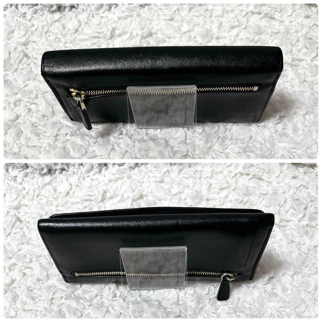 大人気✨PRADA 長財布　サフィアーノ　リボン　　プラダ　レザー　二つ折り