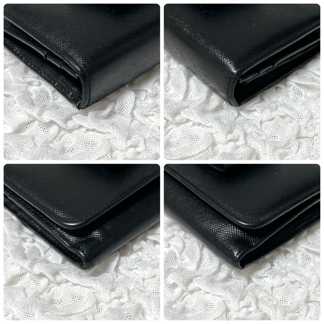 大人気✨PRADA 長財布　サフィアーノ　リボン　　プラダ　レザー　二つ折り