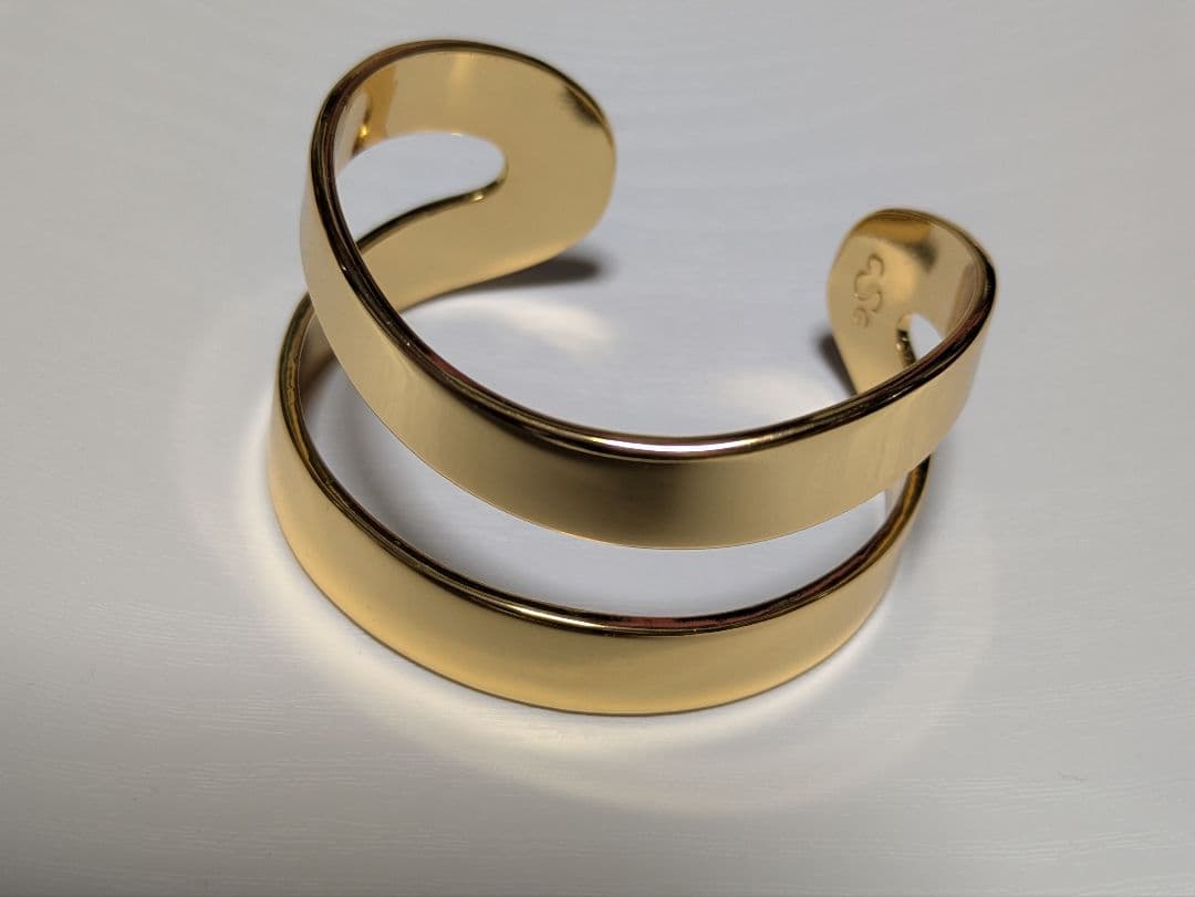 ゴールド 二連バングル