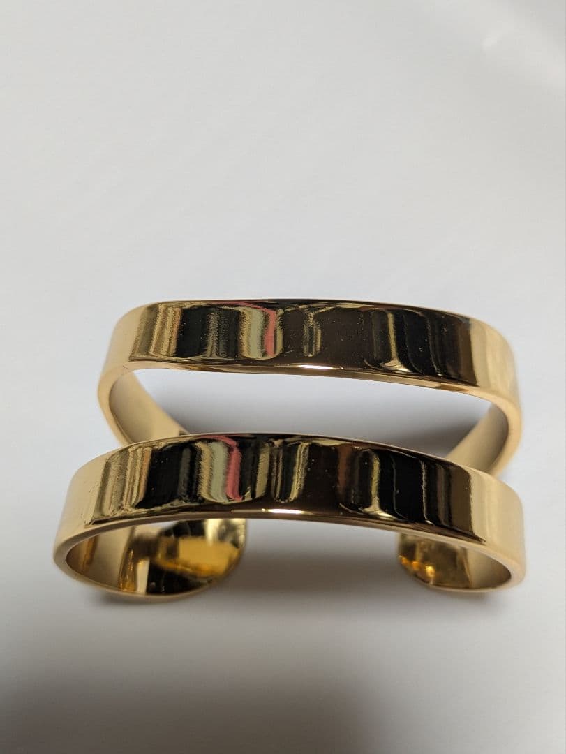 ゴールド 二連バングル