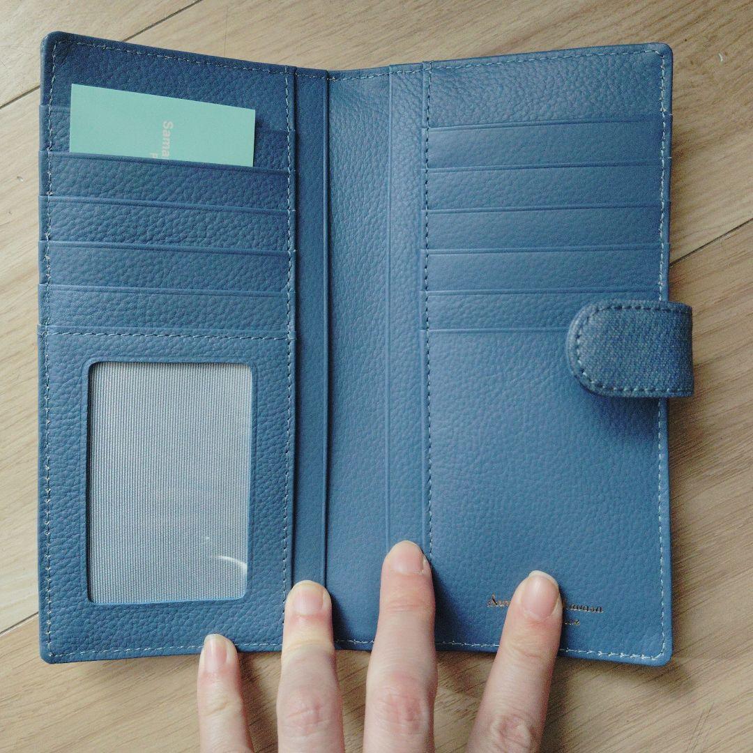 SamanthaThavasa リボン付きブリーチデニム長財布