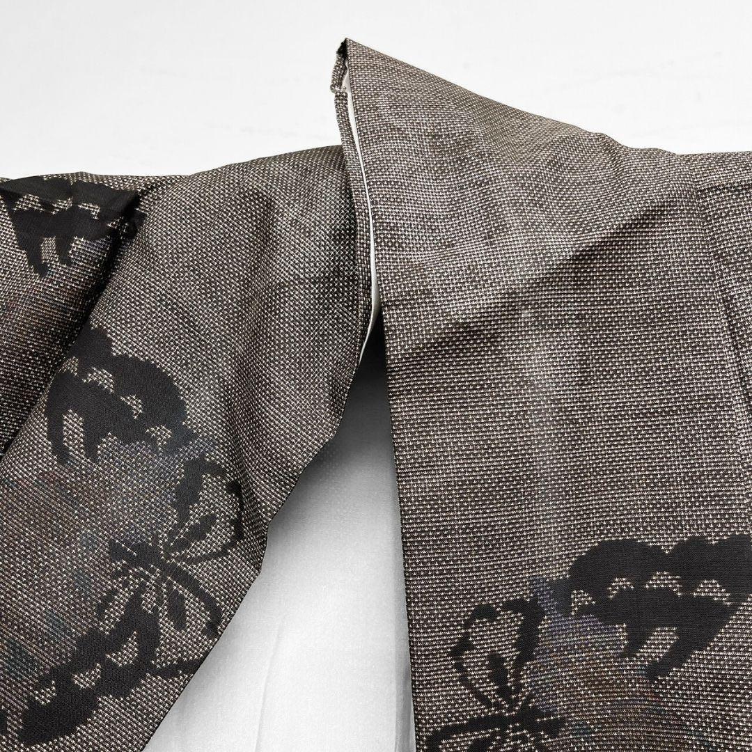 大島紬　小紋　泥染　蝶　蝶模様　着物　014b p