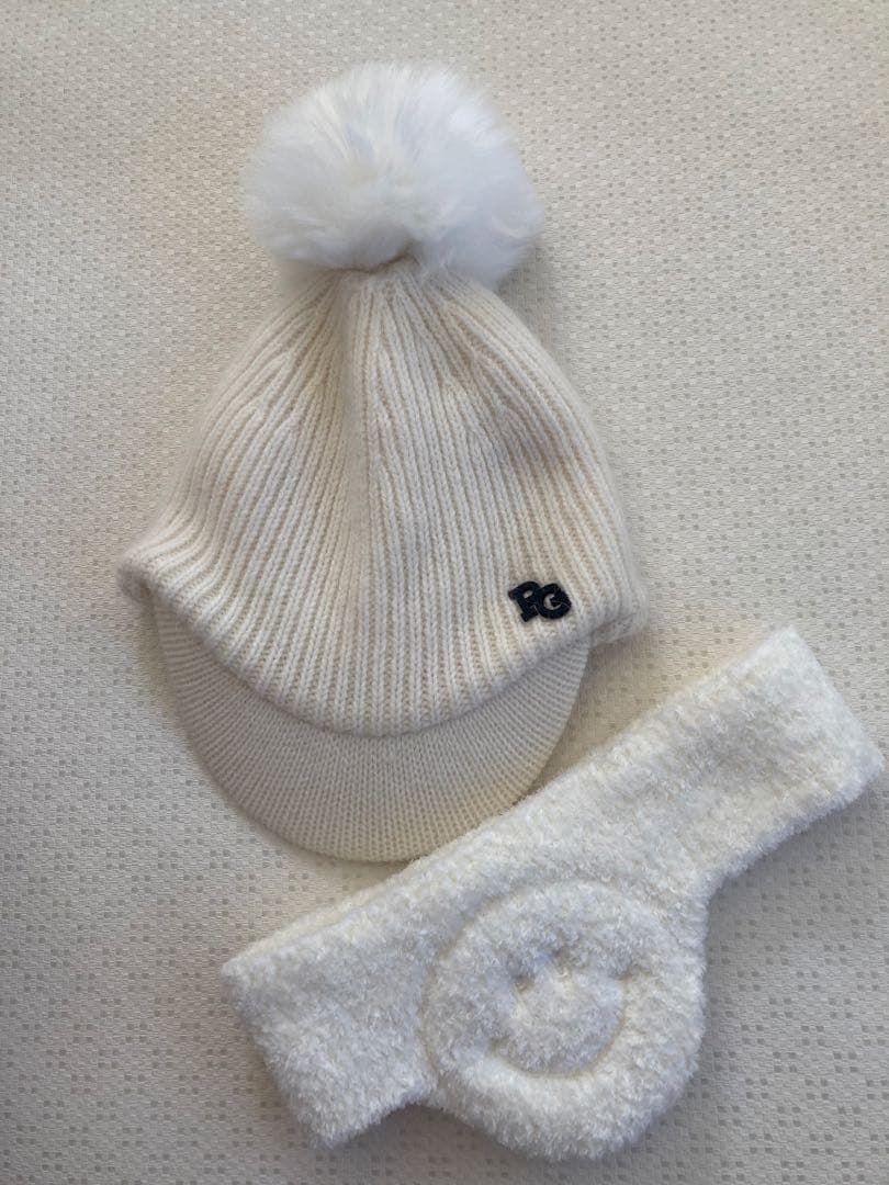 【PEARLY GATES】耳当て付きブリムニットワッチ (UNISEX)