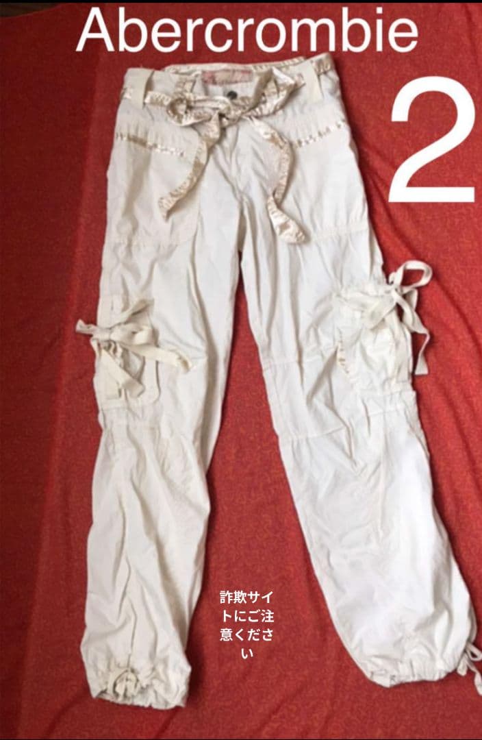 Abercrombie ホワイトカーゴパンツy2k