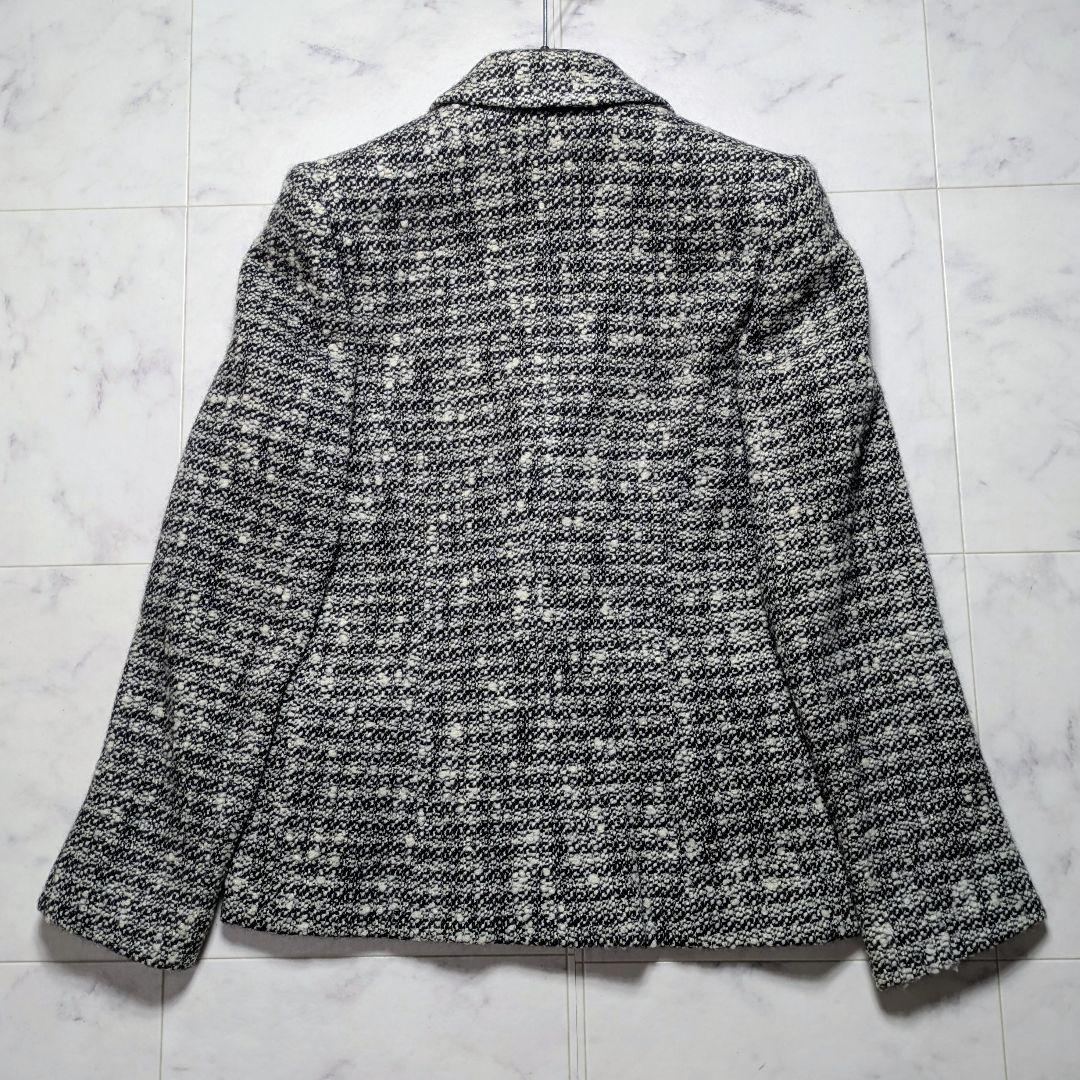 【美品】ロエベ ツイード テーラードジャケット アナグラム 40