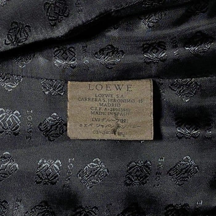 【美品】ロエベ ツイード テーラードジャケット アナグラム 40