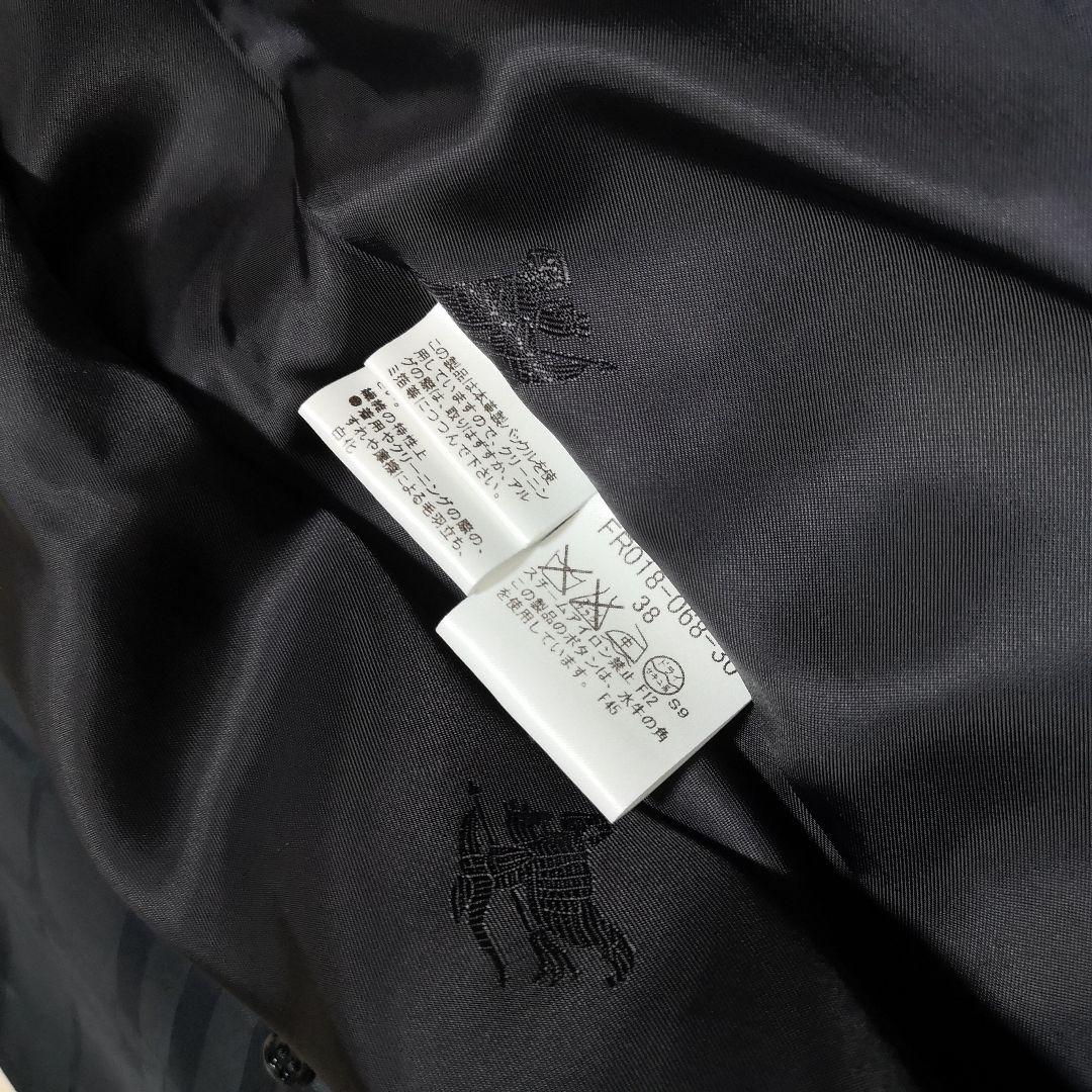 美品 BURBERRY LONDON シルク混 シャドーチェック トレンチコート