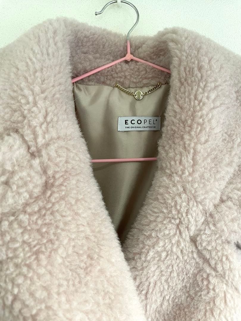 新品未使用　FRAY I.D ECOPELボアミドルコート　ピンク　サイズ0