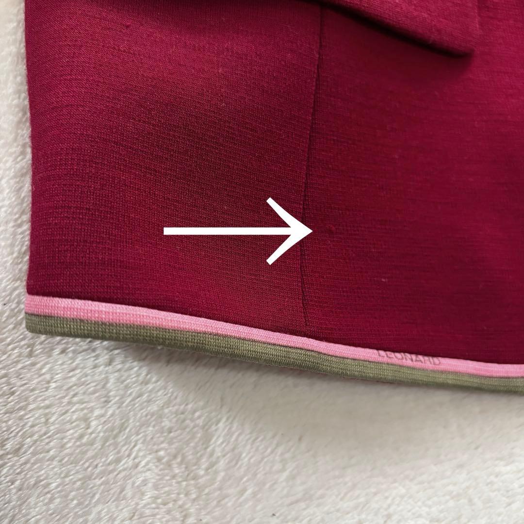 LEONARD テーラードジャケット　ウール　赤　11AR