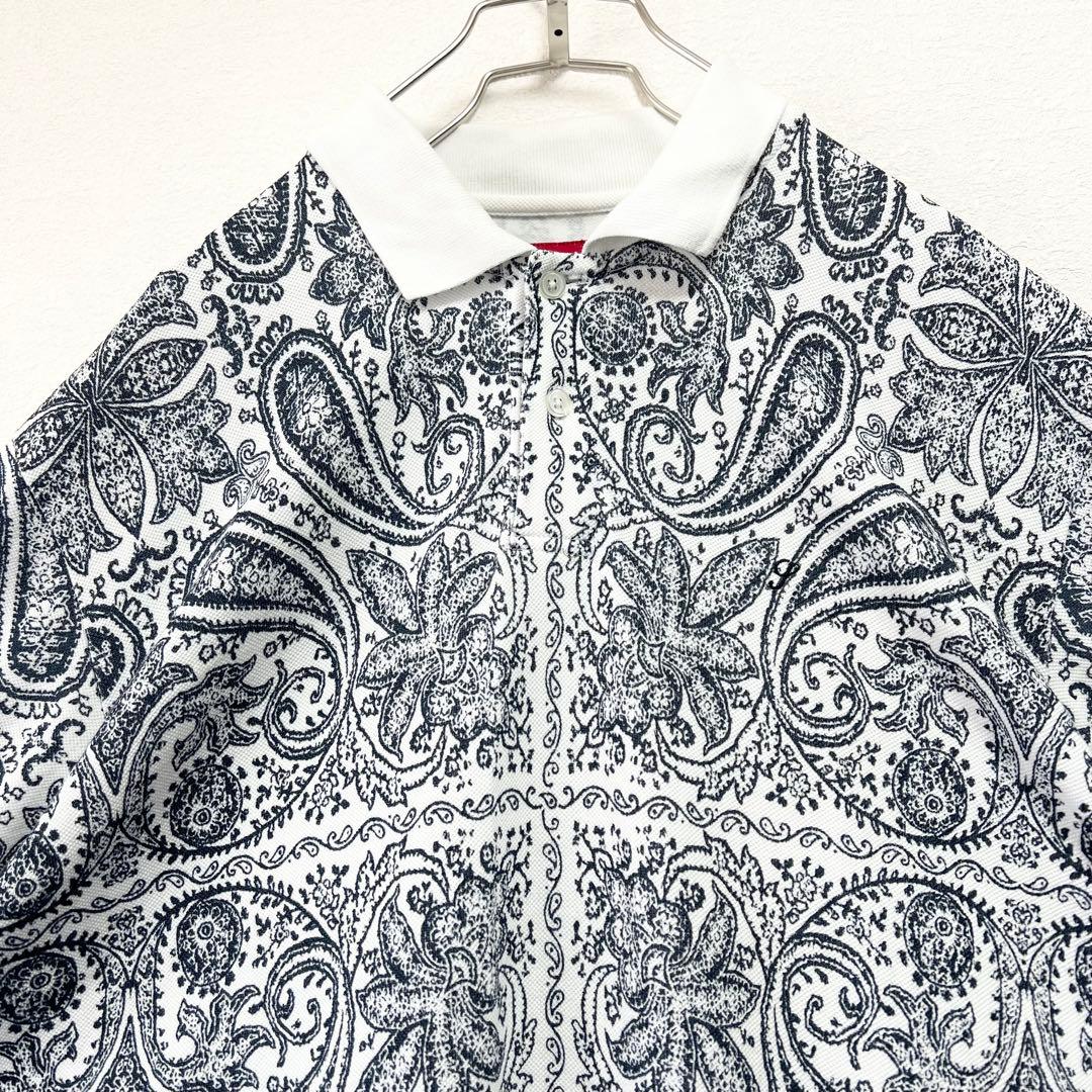 【希少 入手困難】Supreme✨️ポロシャツ　半袖　ペイズリー　総柄　美品　Ｌ