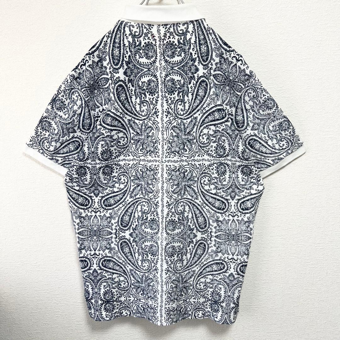 【希少 入手困難】Supreme✨️ポロシャツ　半袖　ペイズリー　総柄　美品　Ｌ