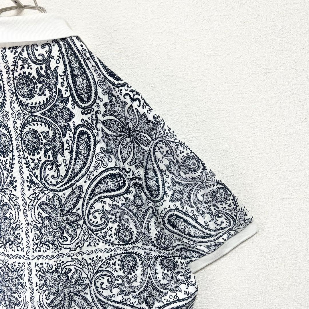 【希少 入手困難】Supreme✨️ポロシャツ　半袖　ペイズリー　総柄　美品　Ｌ