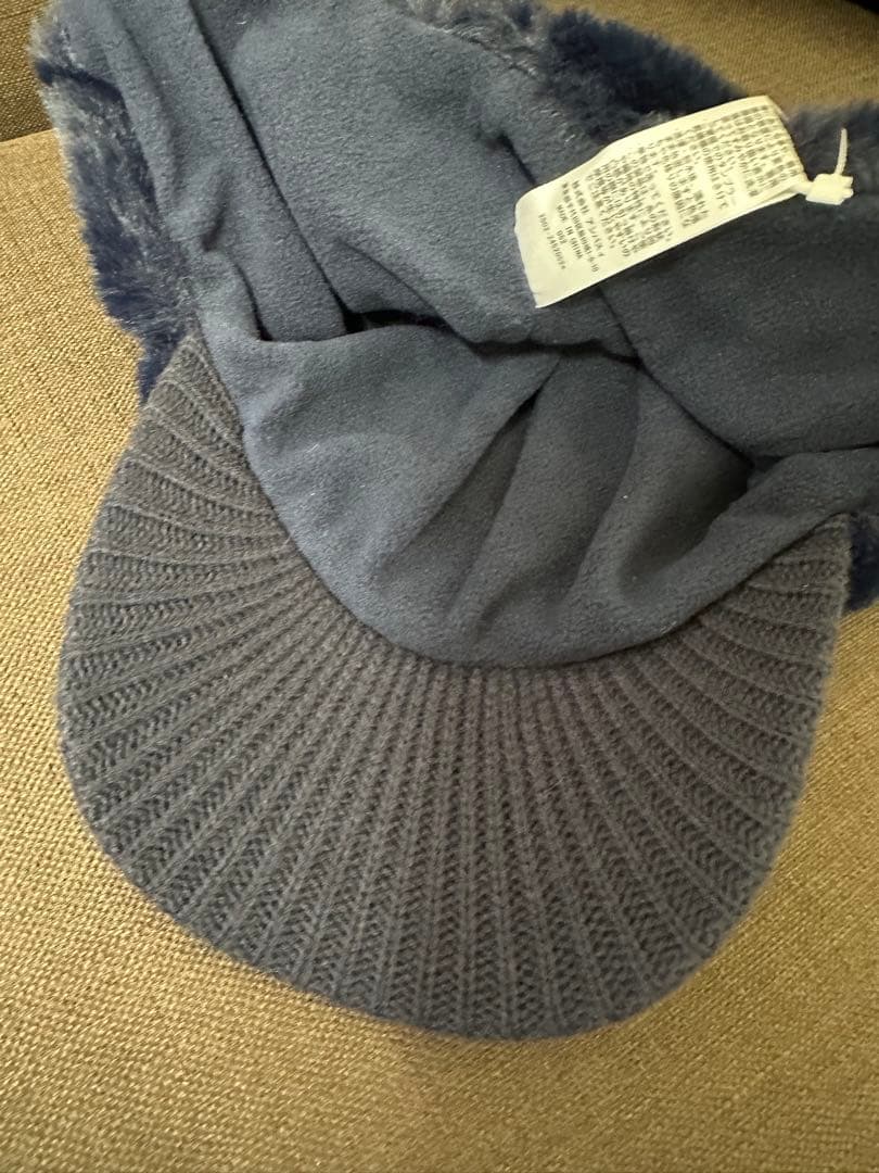 【and per se】ゴルフ　ニットキャップ　ネイビー　レディース　ほぼ新品