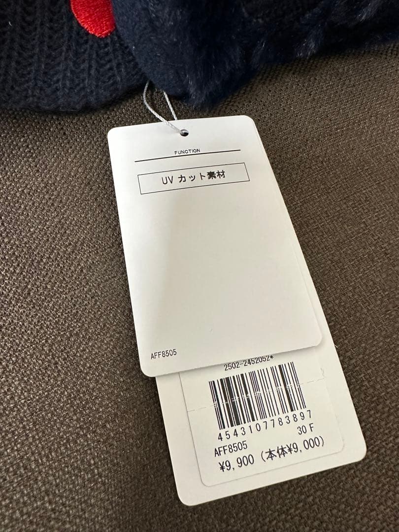 【and per se】ゴルフ　ニットキャップ　ネイビー　レディース　ほぼ新品