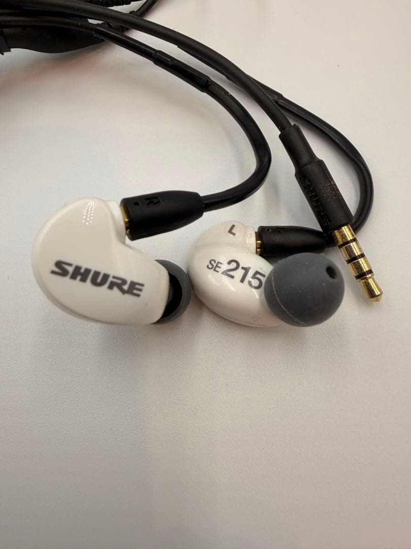 【動作確認済】SHURE SE215 高遮音性イヤホン ホワイト 有線B