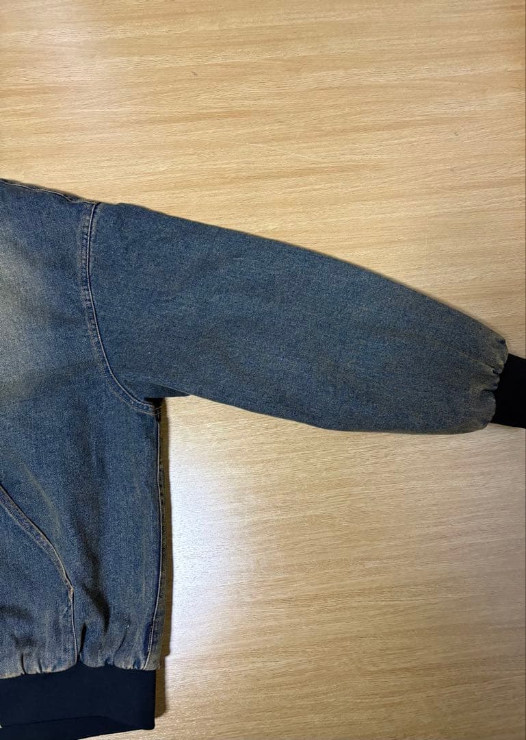 デニムジャケット フード付き ジップアップ