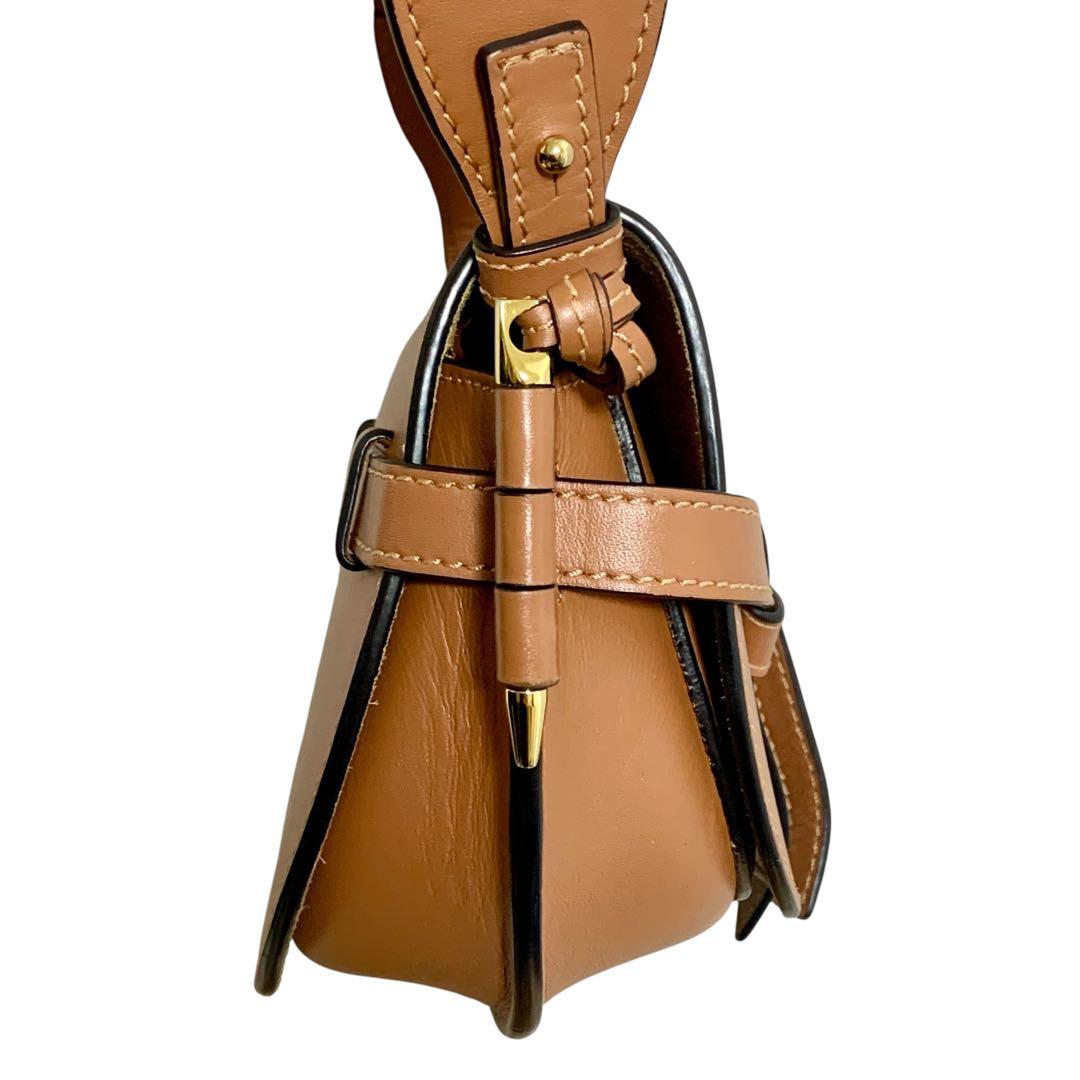 ロエベ ゲート デュアル スモール ショルダーバッグ ブラウン 茶色