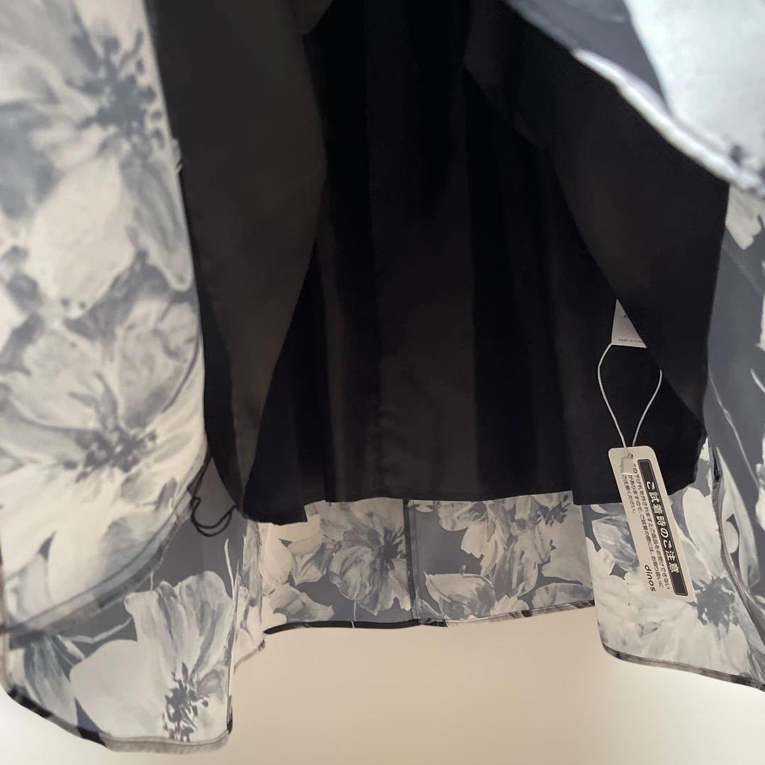 【新品】dinos DAMA ☆ イタリア製生地 フラワープリントワンピース