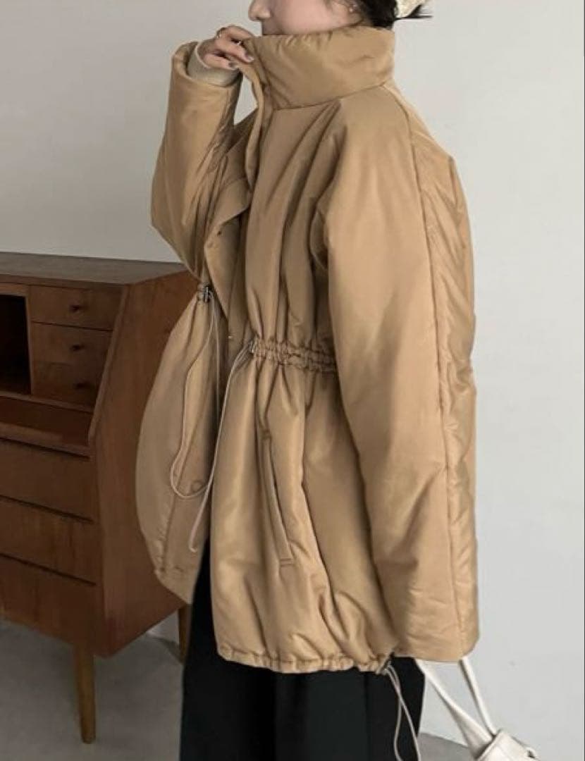 CAPRICIEUX LE'MAGE ドロストミドルコート ベージュ