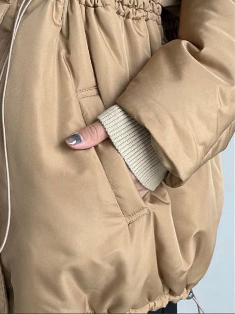 CAPRICIEUX LE'MAGE ドロストミドルコート ベージュ