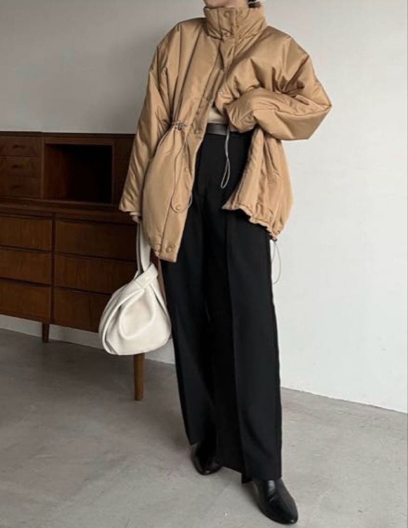 CAPRICIEUX LE'MAGE ドロストミドルコート ベージュ