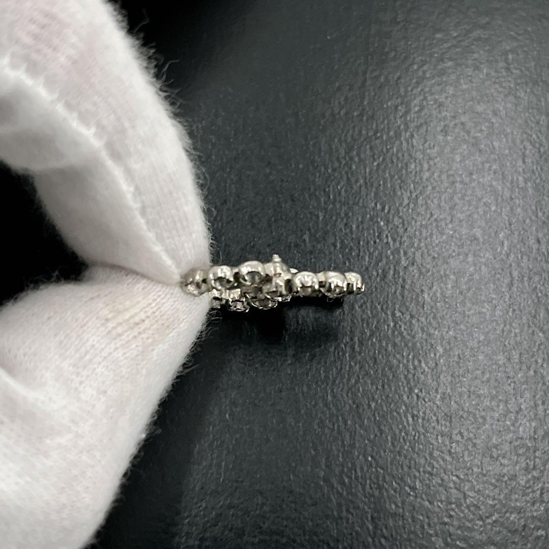 CHANEL シャネル　ピアス　ココマーク　ラインストーン　シルバー　刻印入り