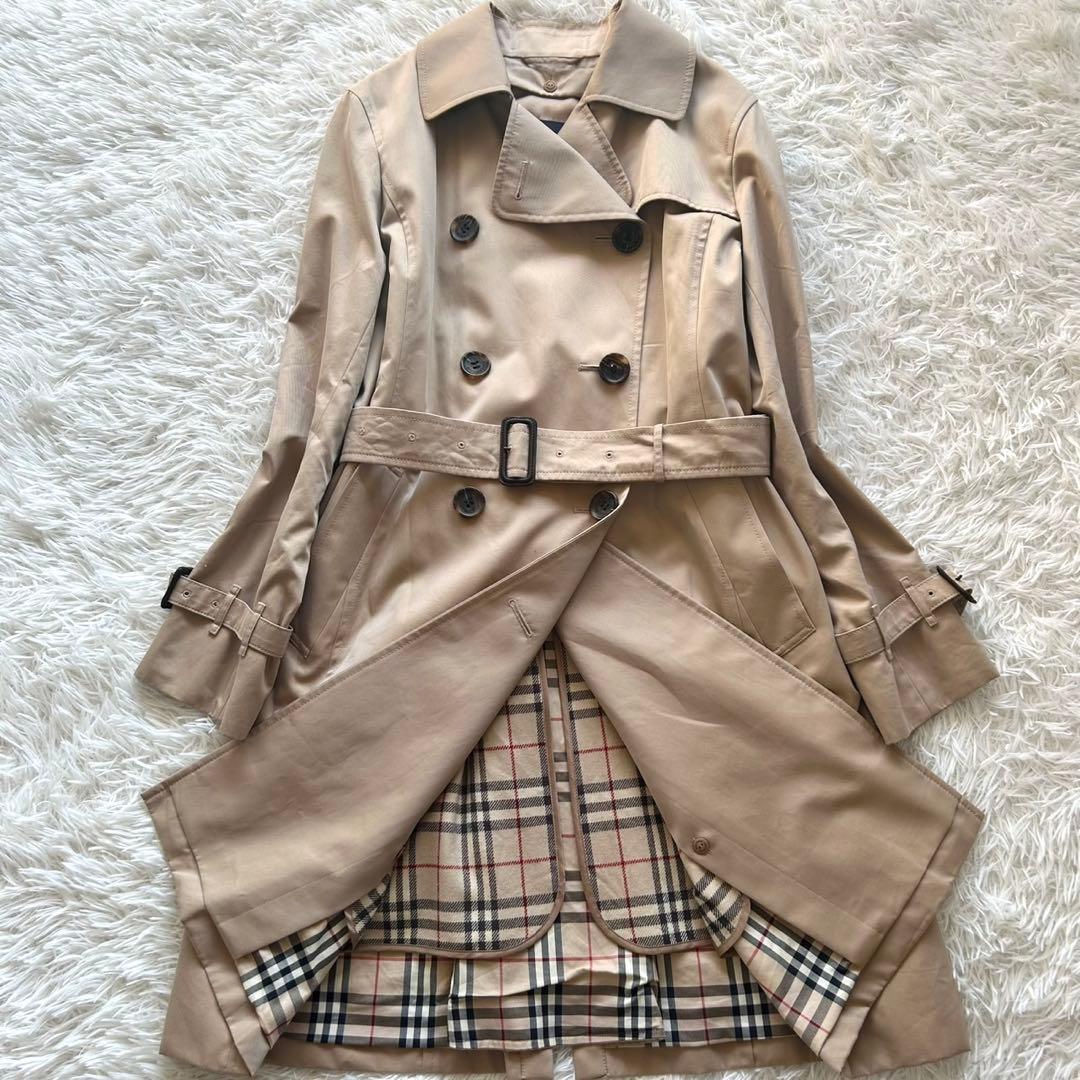 未使用に近い　バーバリーロンドン　トレンチコート　ライナー付　ハニーベージュ　M