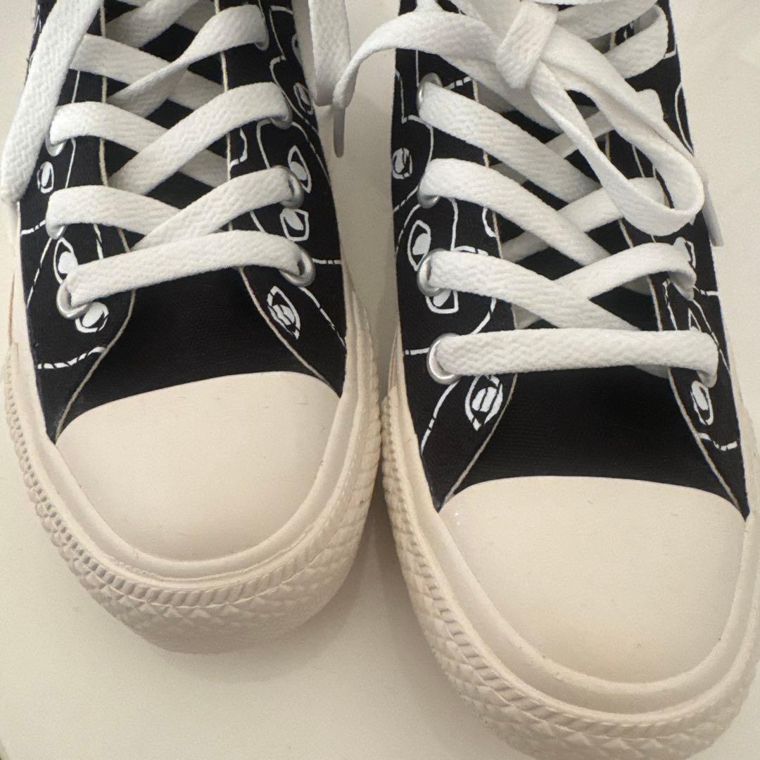 コンバースコムデギャルソンコラボ ハイカットスニーカー