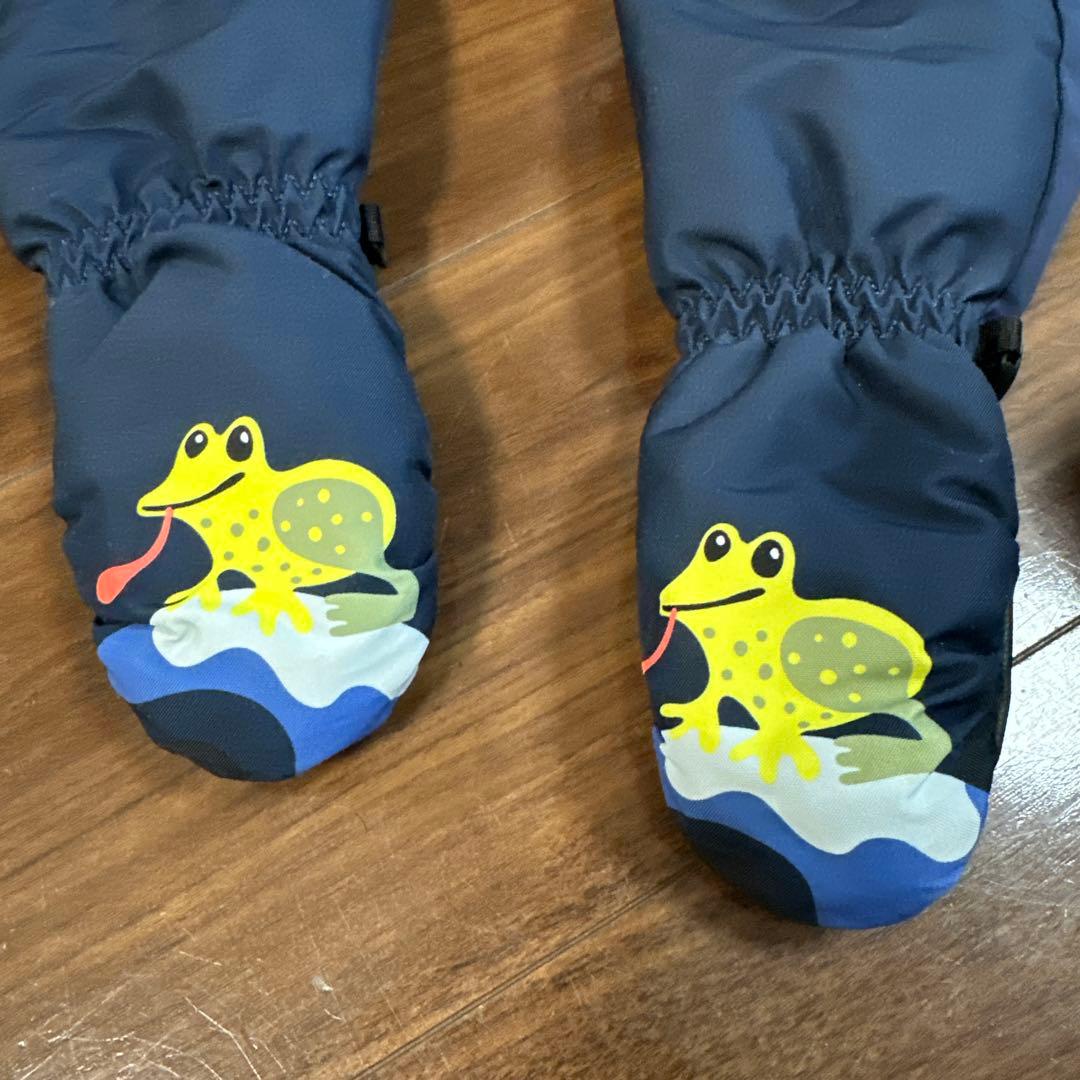 BURTON 子供用スキーウェア 4T ネイビー/ブルー 手袋セットキッズつなぎ