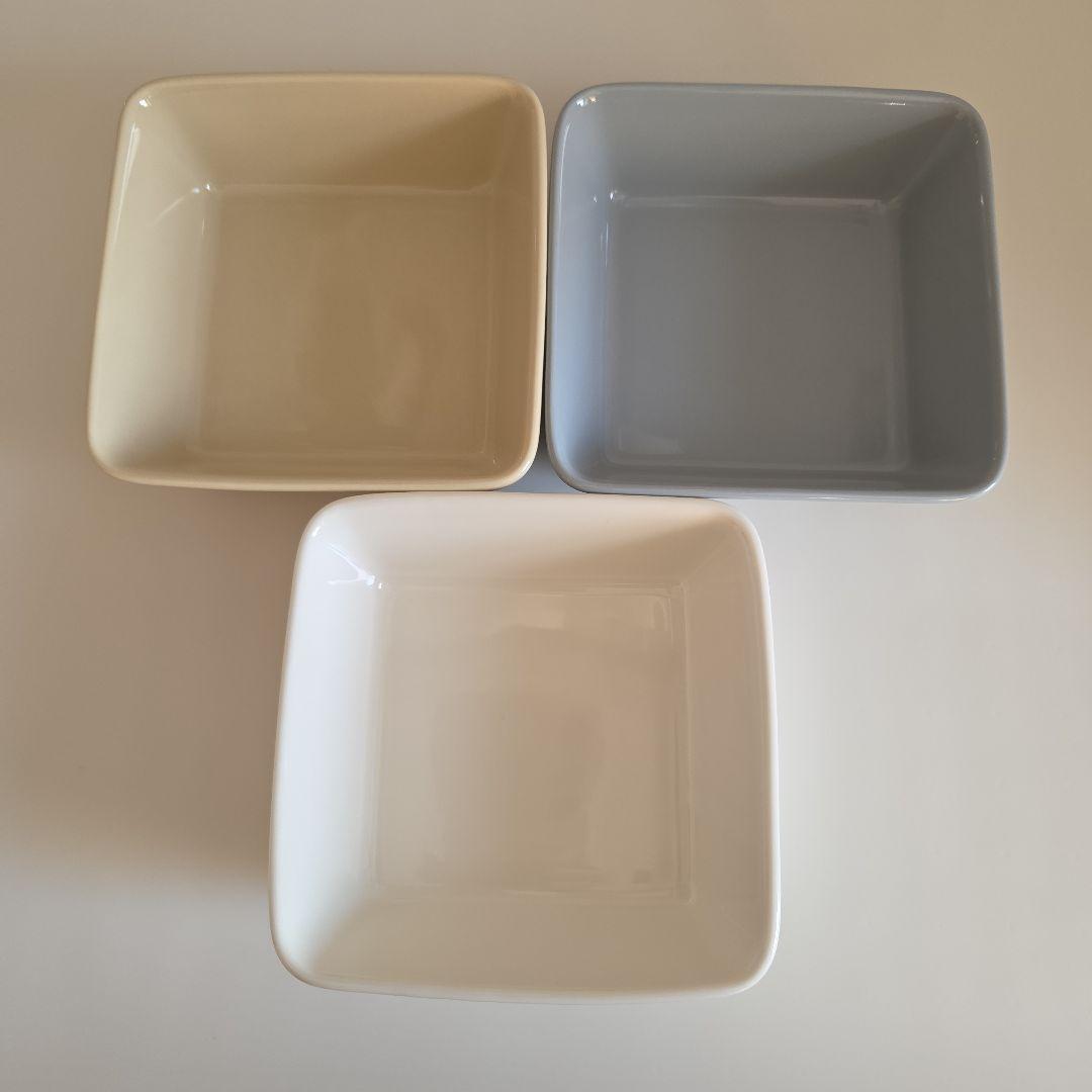 【美品】イッタラ ティーマ 12cm 3枚 パールグレー リネン ホワイト