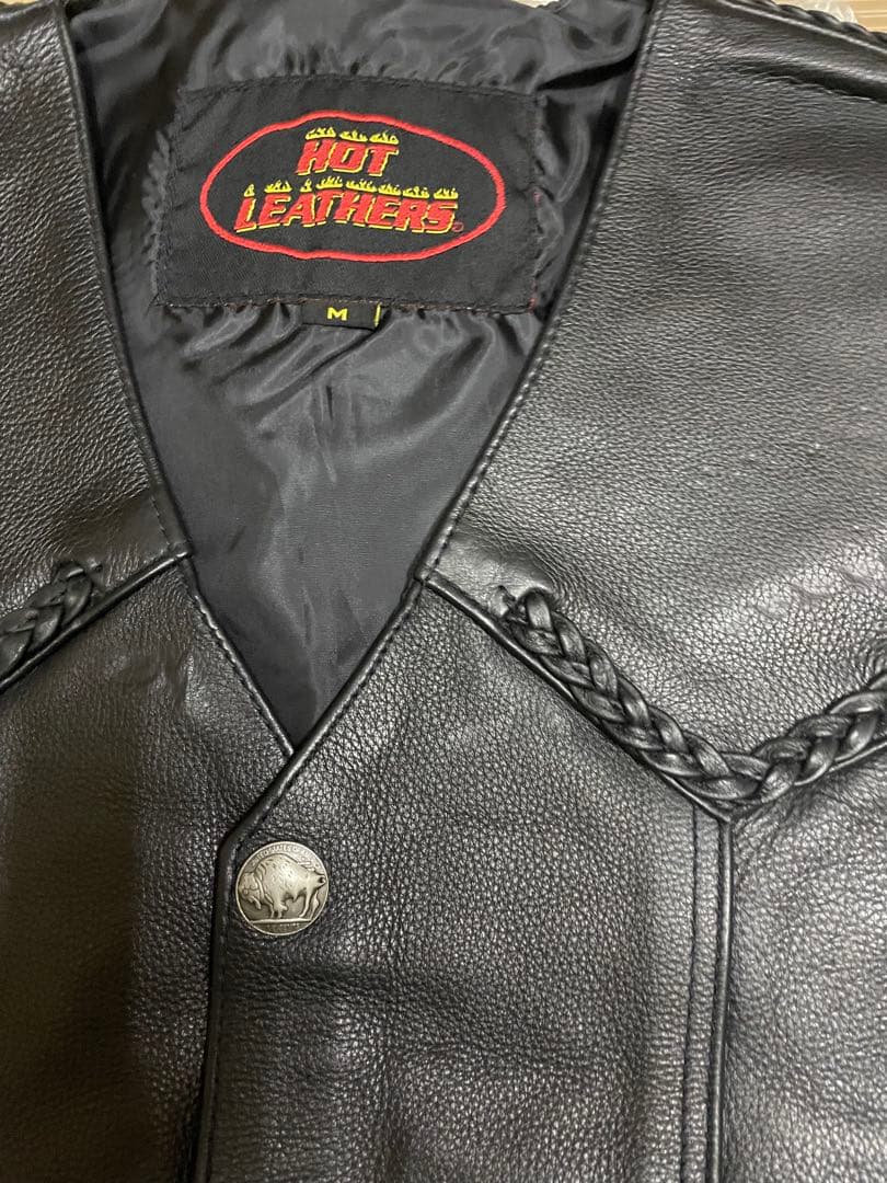 未使用　HOT LEATHERS バイカー　アメリカンベスト 　コンチョ ベスト