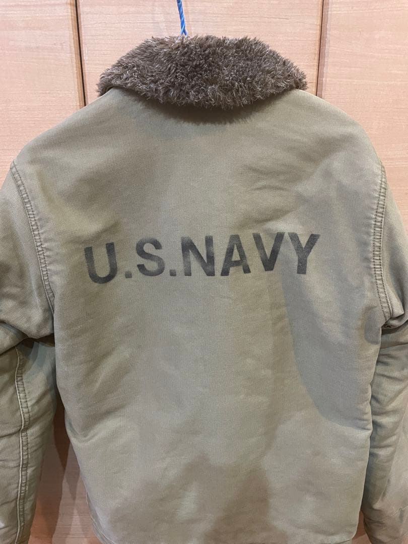 U.S. NAVY ミリタリージャケット カーキ サイズ36