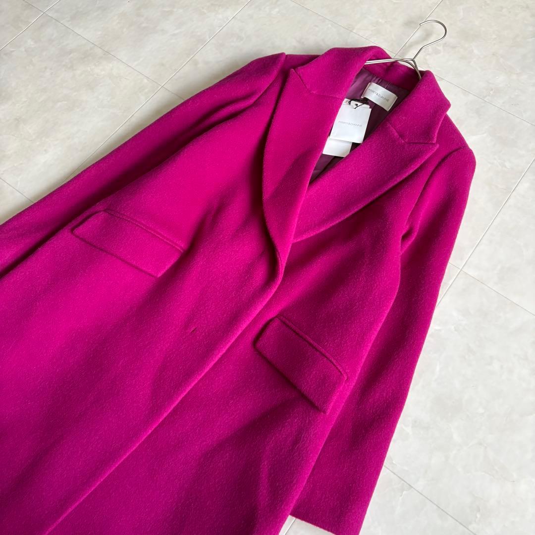 新品タグ付✨PINKY&DIANNE Wビーバーチェスターコート ピンク38