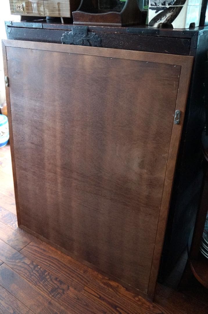 直接引き取り歓迎・美容室・美容室ミラー・鏡・木製・ナチュラル・アンティーク