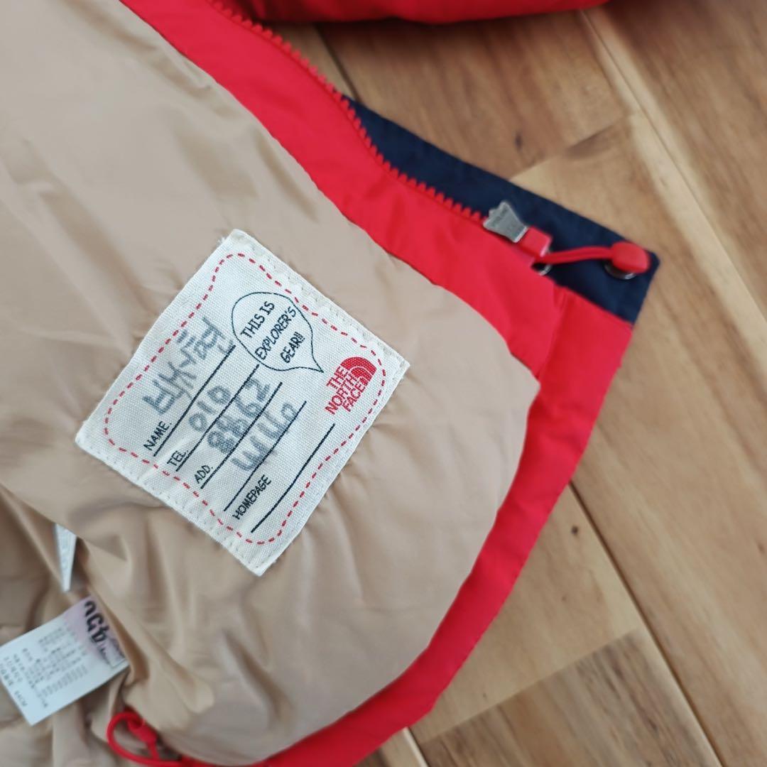 ノースフェイス　マウンテンダウンジャケット　キッズ130 　レッド✕ネイビー