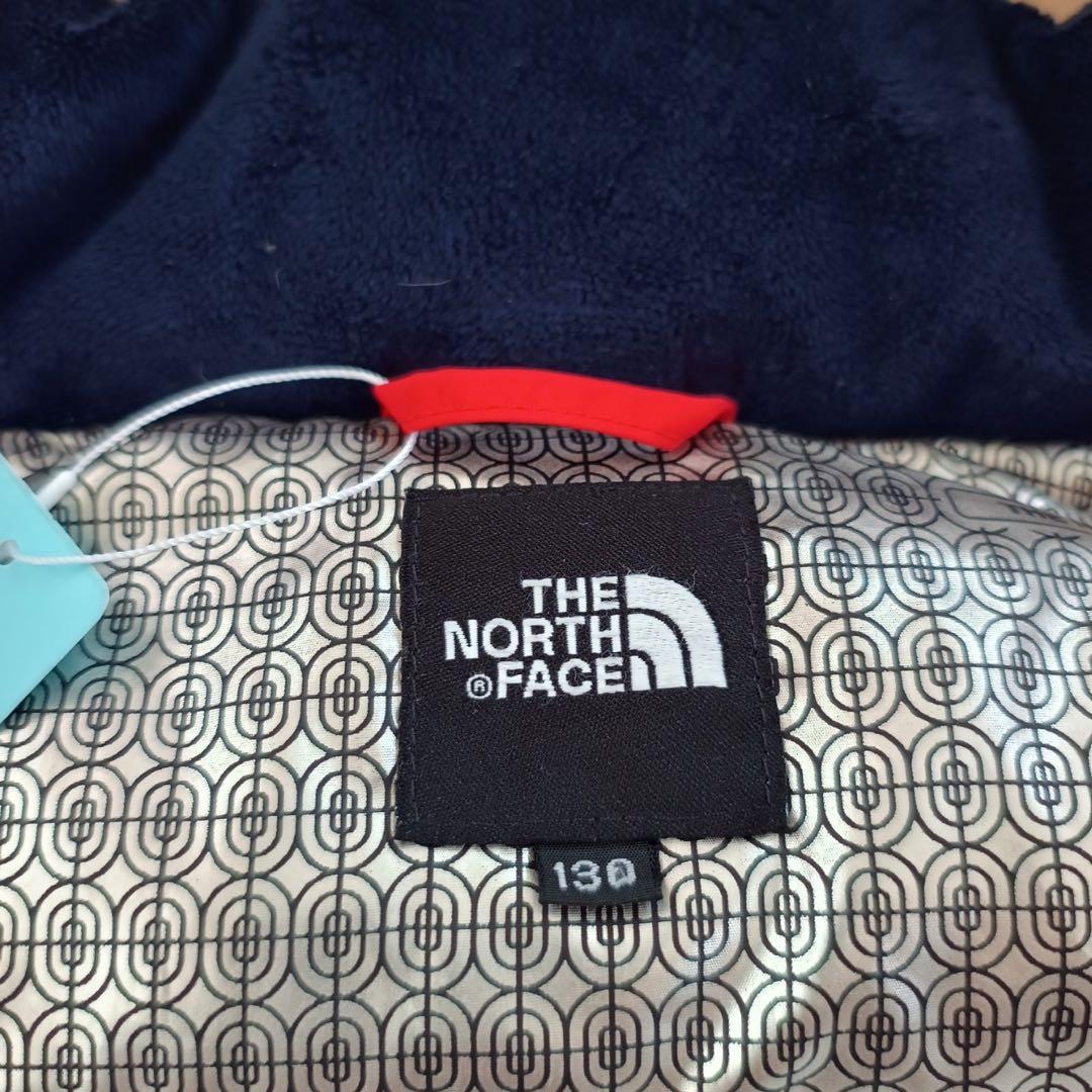 ノースフェイス　マウンテンダウンジャケット　キッズ130 　レッド✕ネイビー