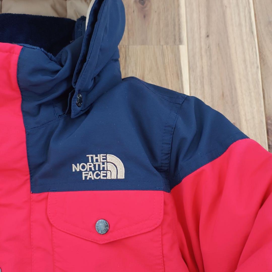 ノースフェイス　マウンテンダウンジャケット　キッズ130 　レッド✕ネイビー