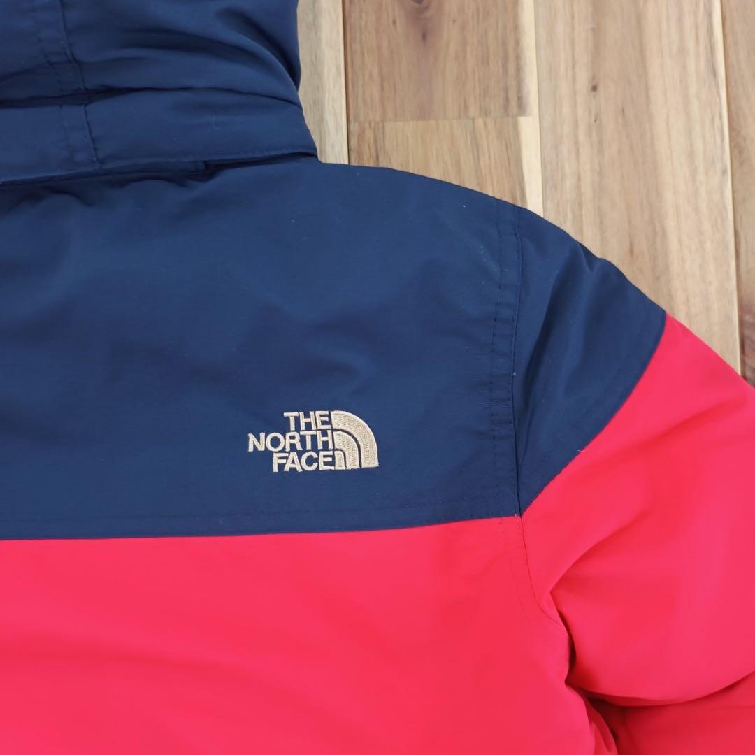 ノースフェイス　マウンテンダウンジャケット　キッズ130 　レッド✕ネイビー