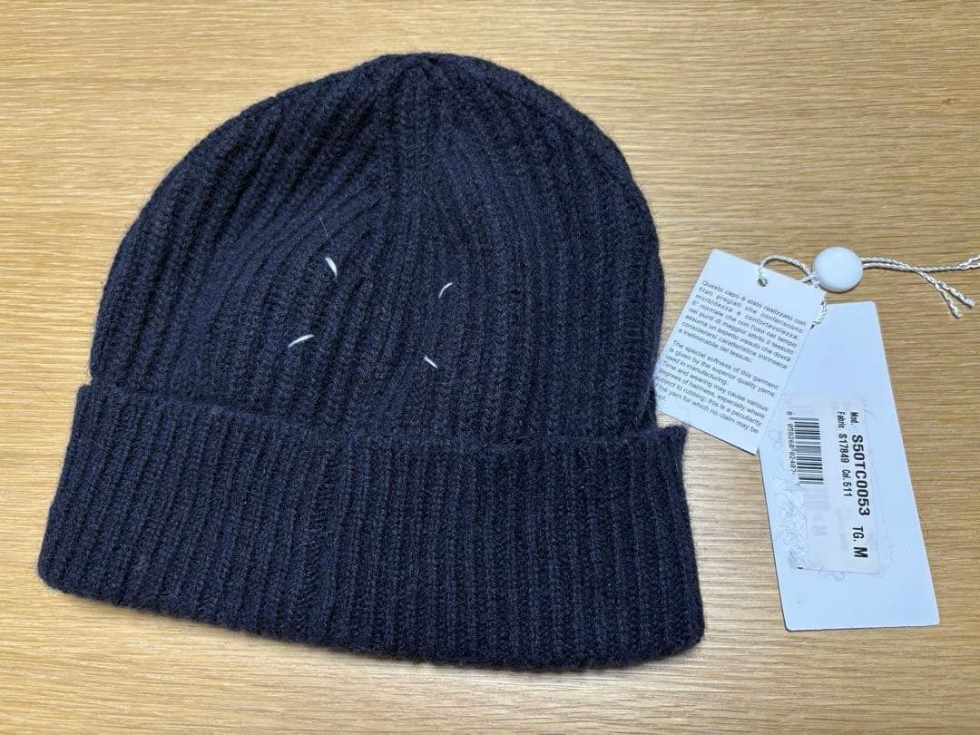 Maison Margiela ネイビー ニット帽 ビーニー M 室内試着のみ