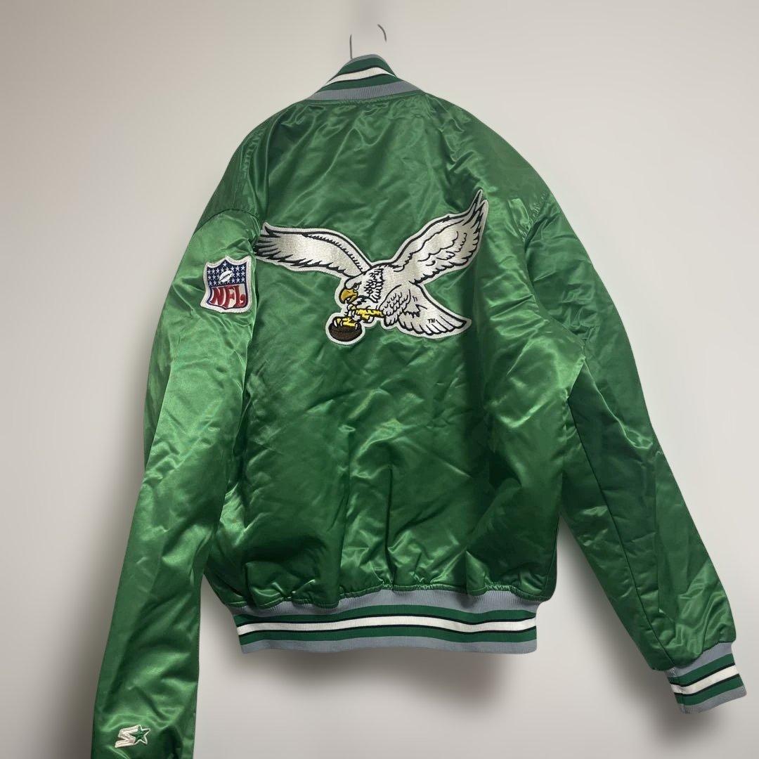 90s USA製 Starter NFL イーグルス スタジャン L プロライン