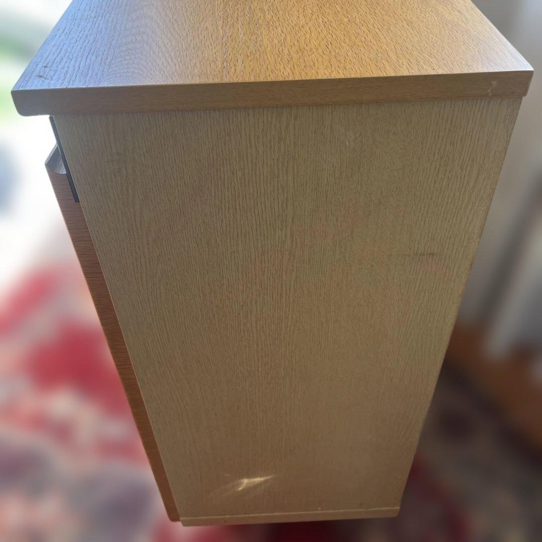 ナチュラルウッド スリムデザインチェスト　サイドボード　リビングボード