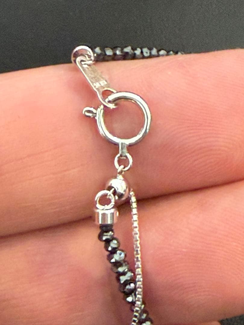 限界特価価格美品❣️k18WGブラックダイア30ct upネックレスミニ鑑別付き